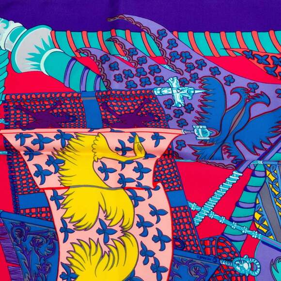 HERMES Black Silk Scarf - Picture 6 of 9